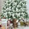 4 Ft Snow Flocked Artificial Christmas Tree with Hinged Branches and Metal Stand